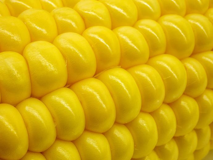 a close up of corn on the cob